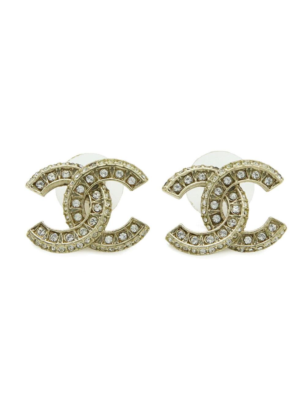 Chanel Cc Logo Stud Earrings Metal #275901C69B